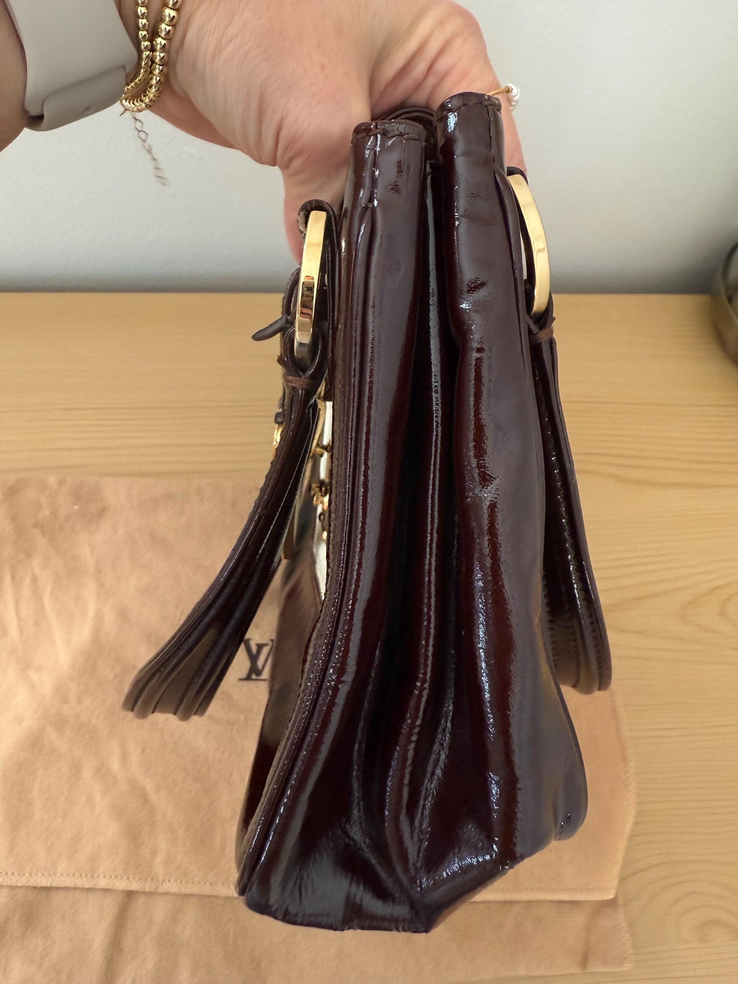 Louis Vuitton RARE Limited Edition 2002-2003 Cruise Line Sac Bicolor Patent Leather