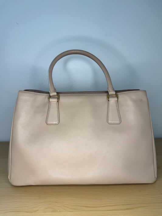 AUTHENTIC Prada Galleria Cameo Beige Saffiano Leather Bag