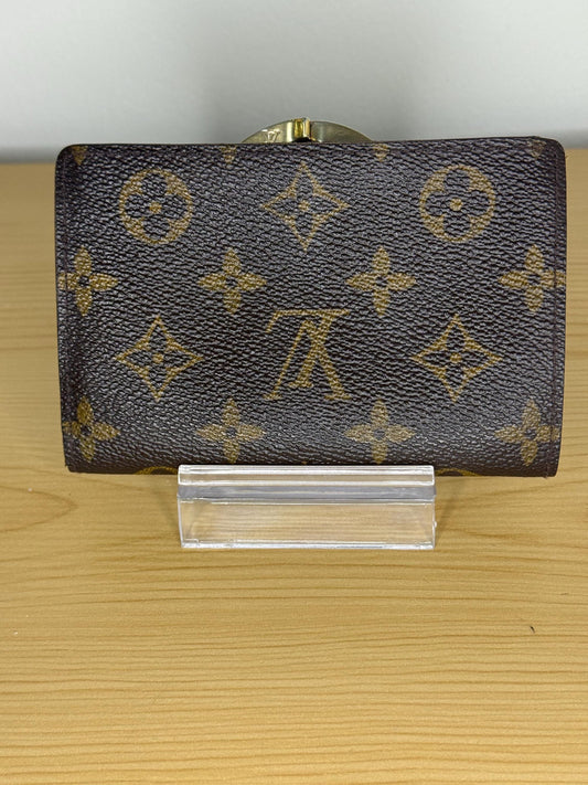 100% Authentic Louis Vuitton Monogram Kiss Lock Wallet Portefeuille Viennois