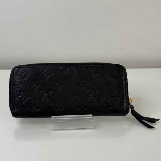 Louis Vuitton Black Emprente Zippy Wallet