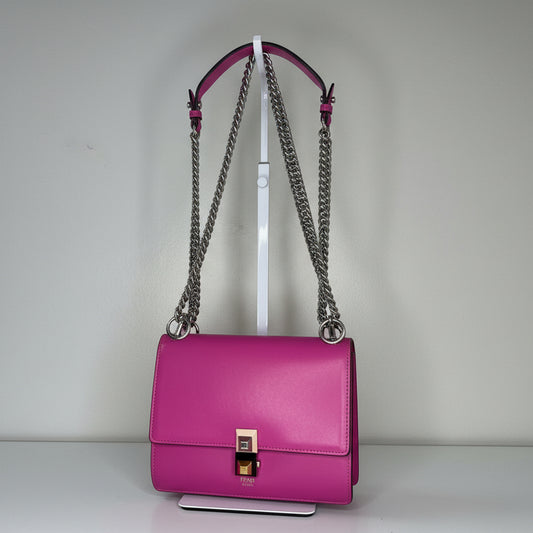 Fendi Kan I Pink Calfskin Leather Bag