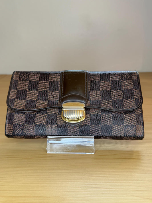Louis Vuitton Damier Ebene Sistina Long Wallet