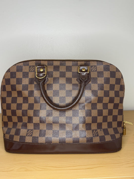 AUTHENTIC Louis Vuitton Damier Ebene Alma PM Bag