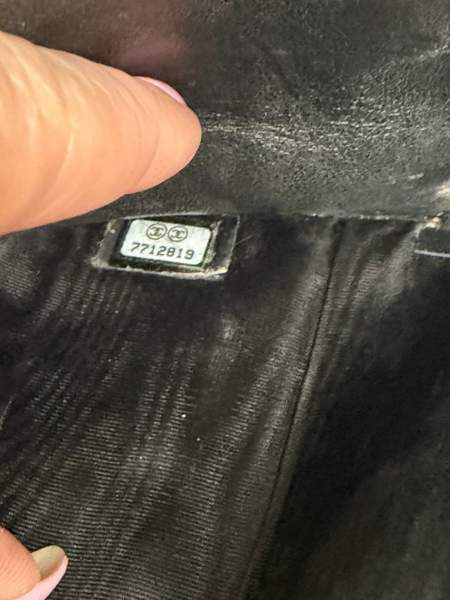 Chanel Black CC Compact Caviar Leather Wallet