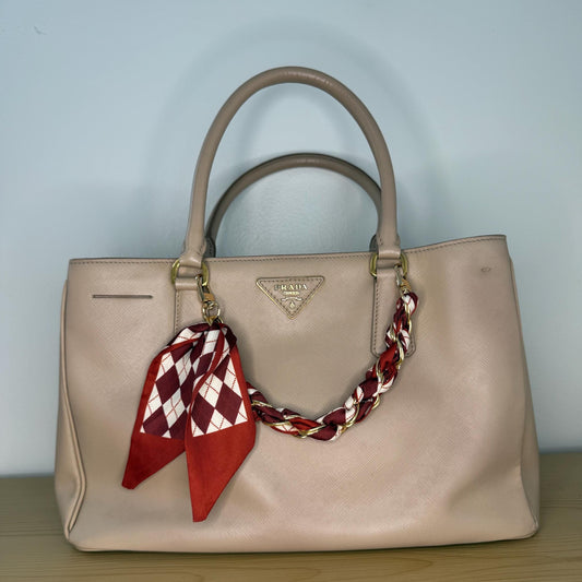 Prada Galleria Cameo Beige Saffiano Leather Bag