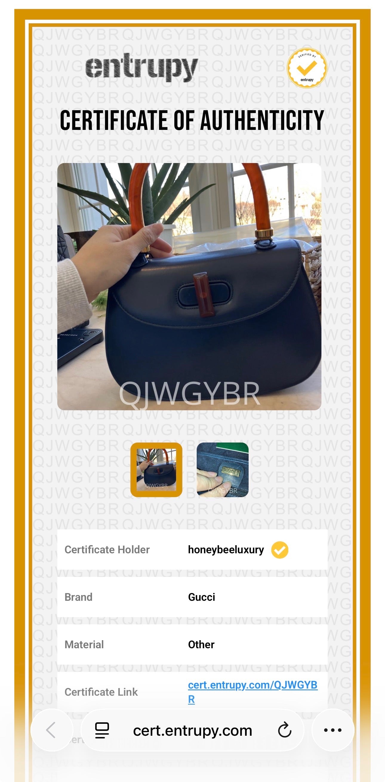 Gucci Vintage Black 1947 Bamboo Top Handle