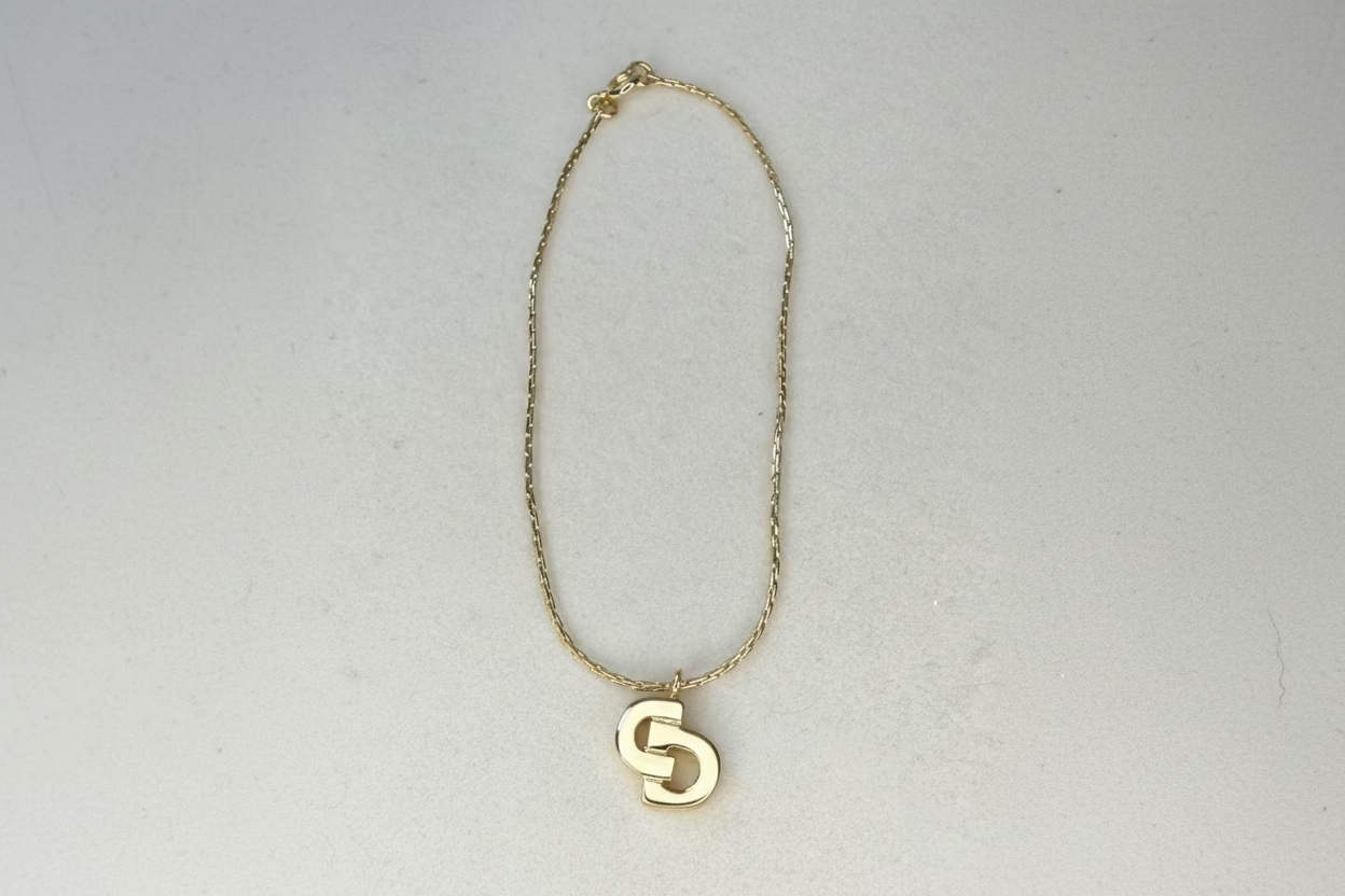 Christian Dior "CD" Charm 7" Bracelet