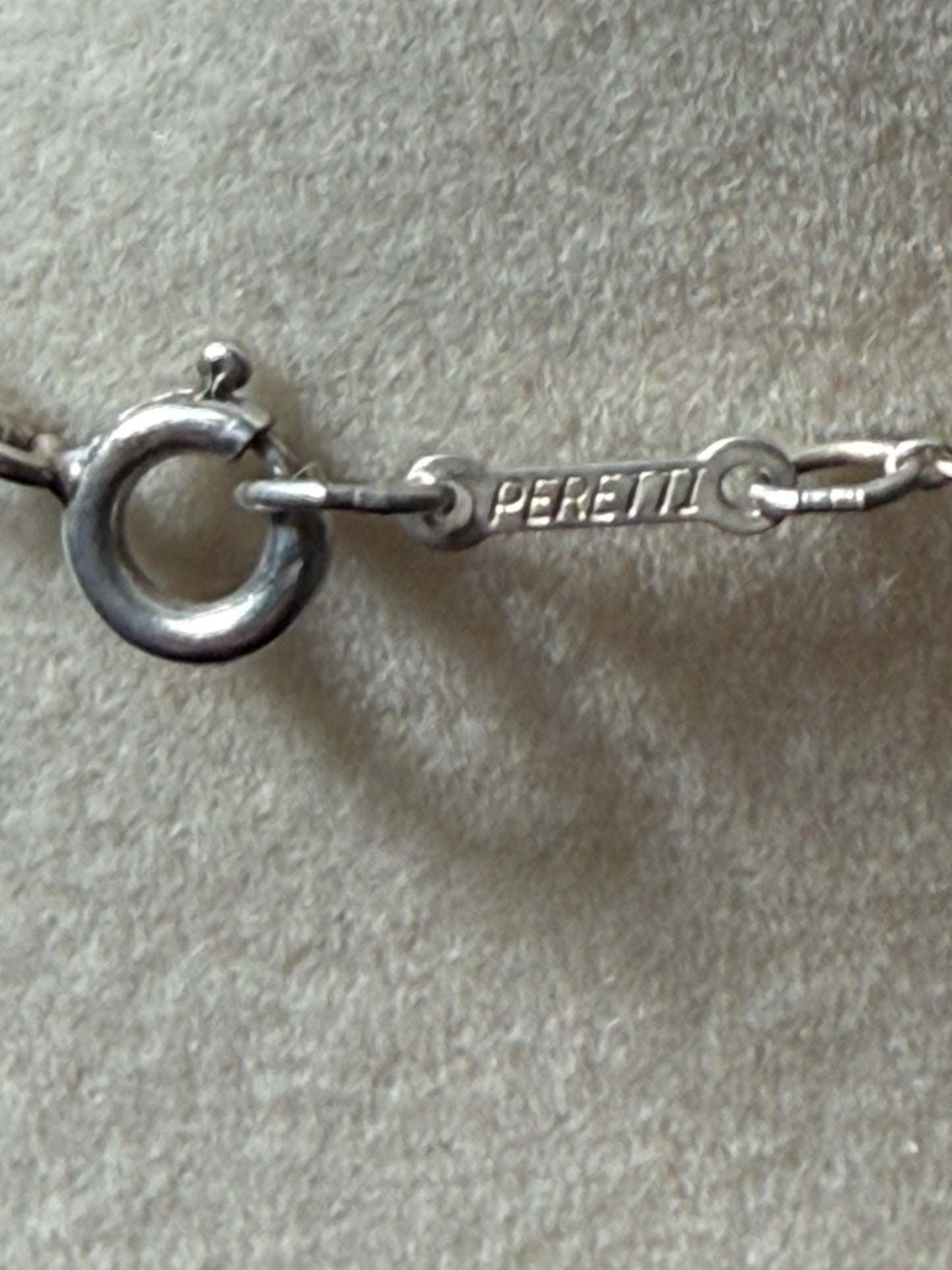 Tiffany Elsa Peretti Sterling Silver Cross Necklace