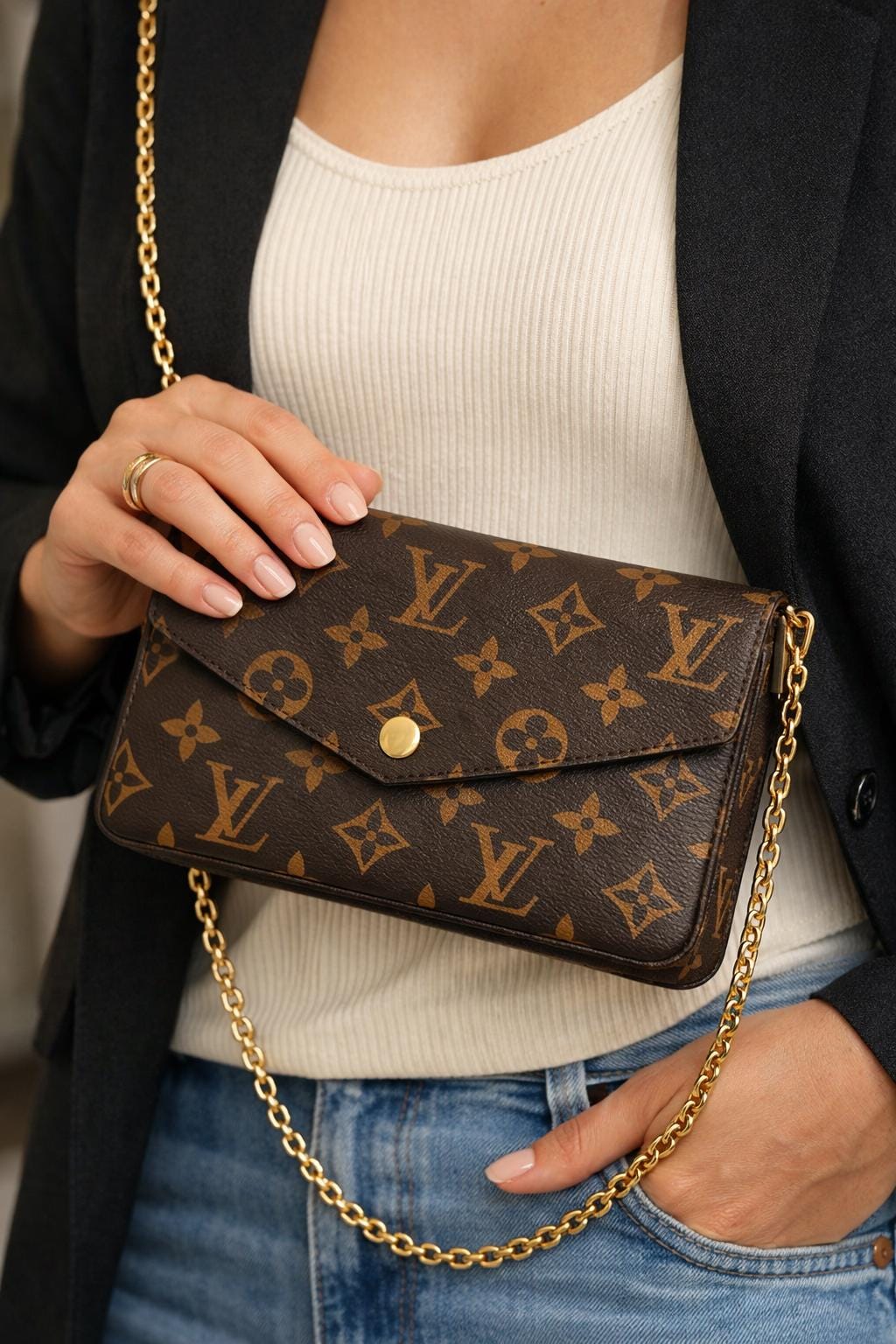 PU Leather Wallet Insert Conversion for Small Wallet on a chain