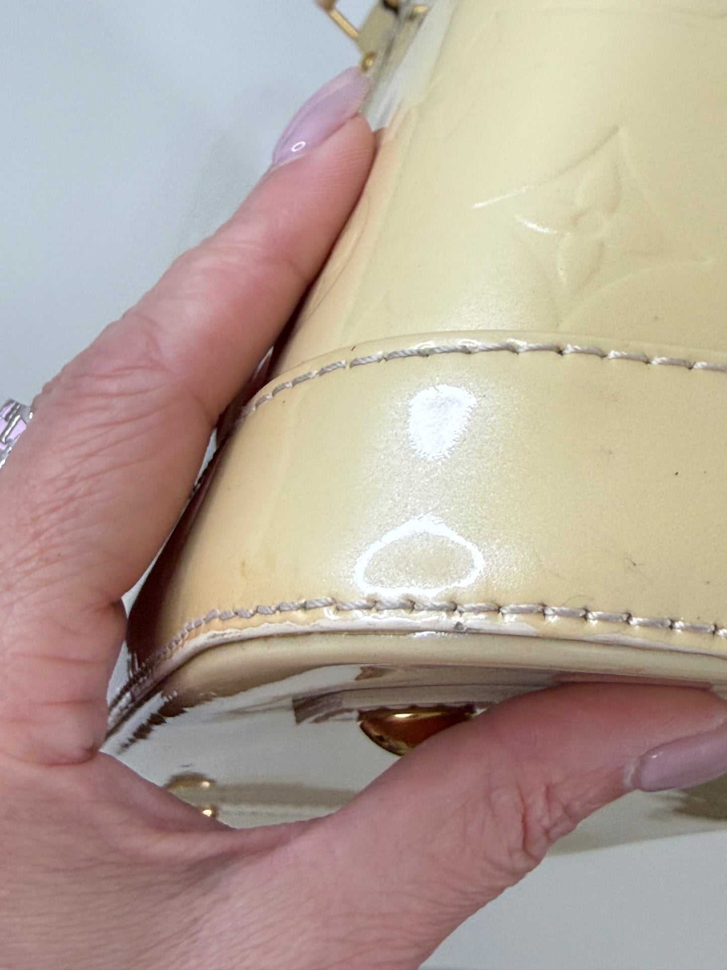 Louis Vuitton Light Yellow Vernis Alma PM
