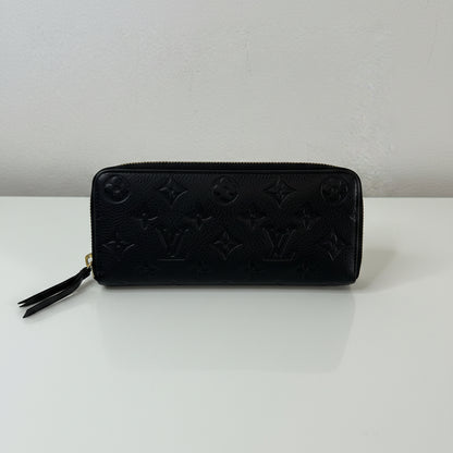 Louis Vuitton Black Emprente Zippy Wallet