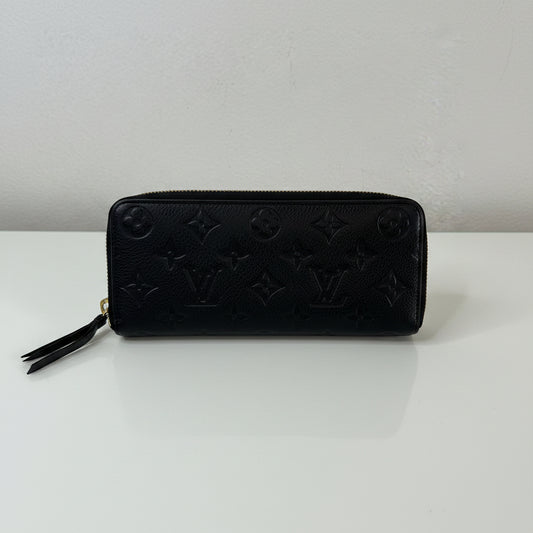 Louis Vuitton Black Emprente Zippy Wallet