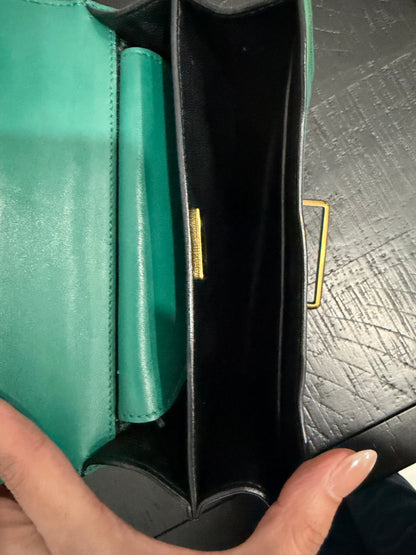 Prada Cahier Green Saffiano Leather