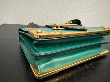 Prada Cahier Green Saffiano Leather