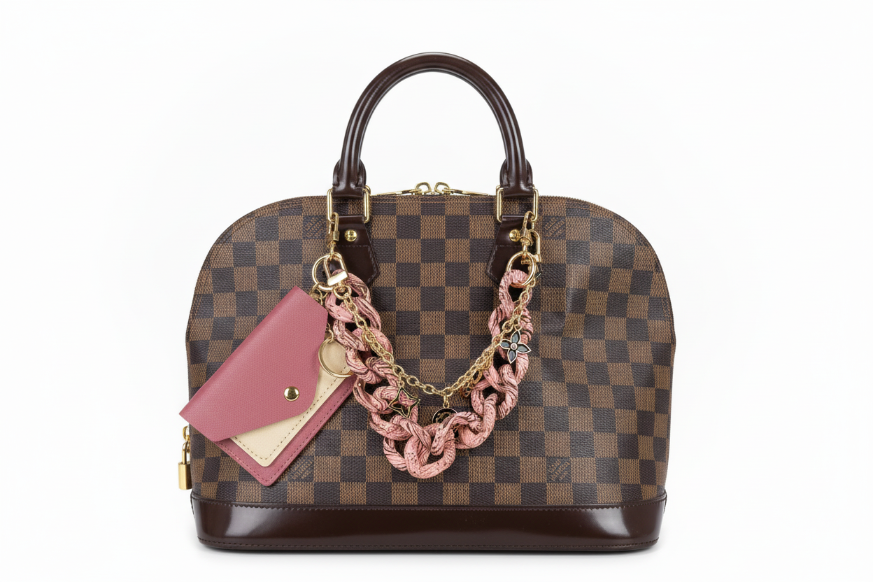 Louis Vuitton Damier Ebene Alma PM Canvas Bag