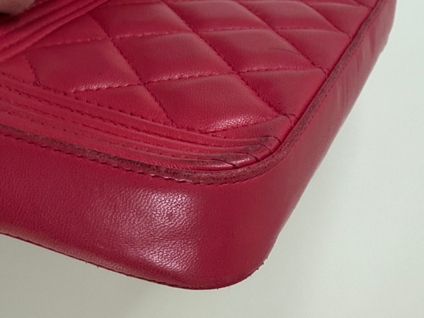 Chanel Fuchsia Pink Quilted Boy WOC