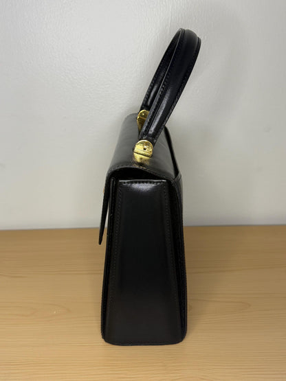 Bally Vintage Black Top Handle Bag