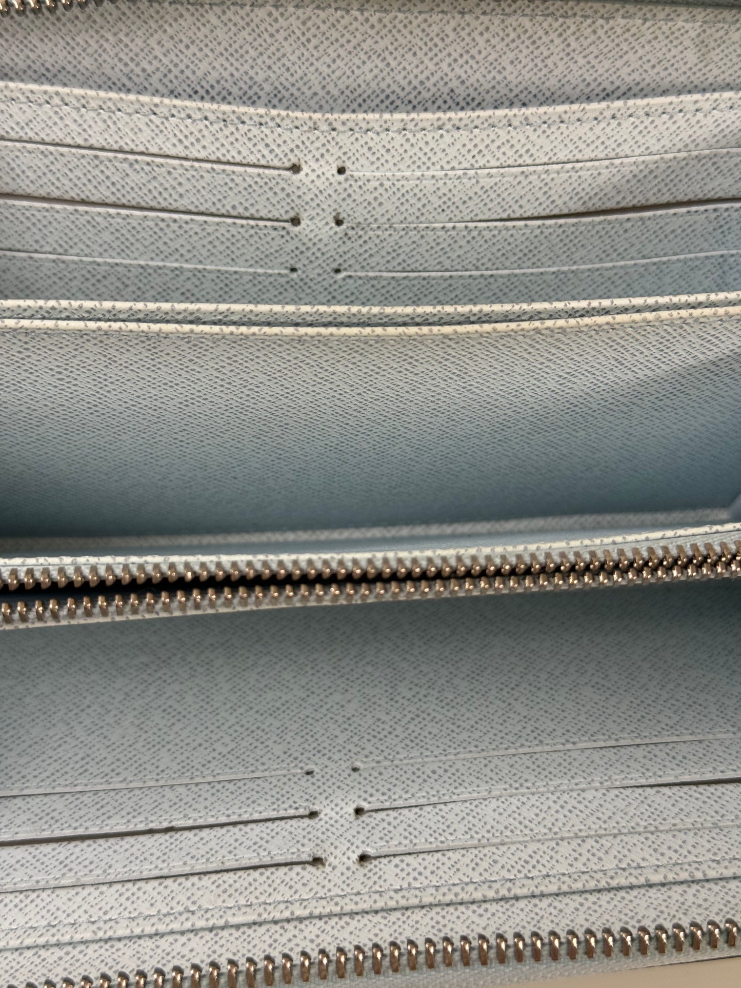 Louis Vuitton Light Blue Epi Zippy Wallet