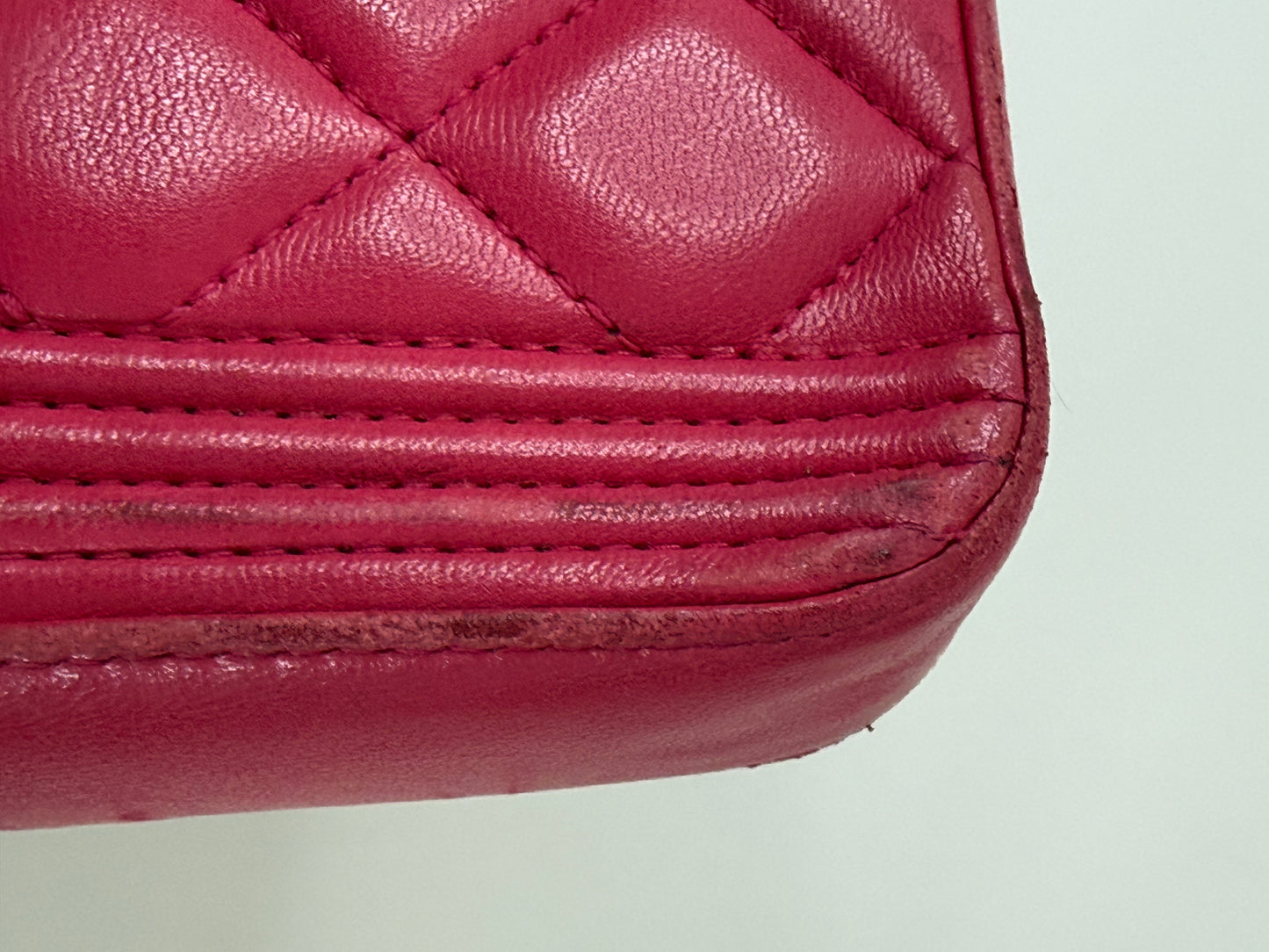 Chanel Fuchsia Pink Quilted Boy WOC