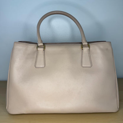 Prada Galleria Cameo Beige Saffiano Leather Bag