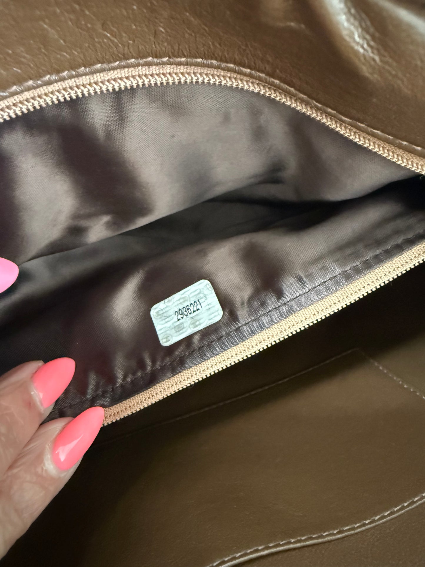Chanel Vintage Beige Large Lambskin Camera Bag