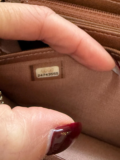 Chanel Quilt Stitch Brown Matelassé Zip-Around