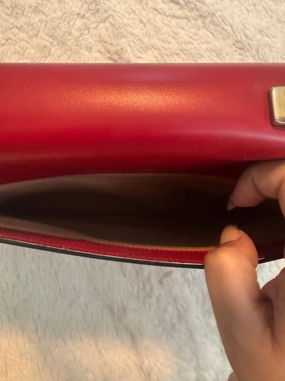 Gucci Red Lilith Bamboo Top Handle