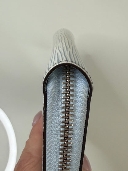 Louis Vuitton Light Blue Epi Zippy Wallet