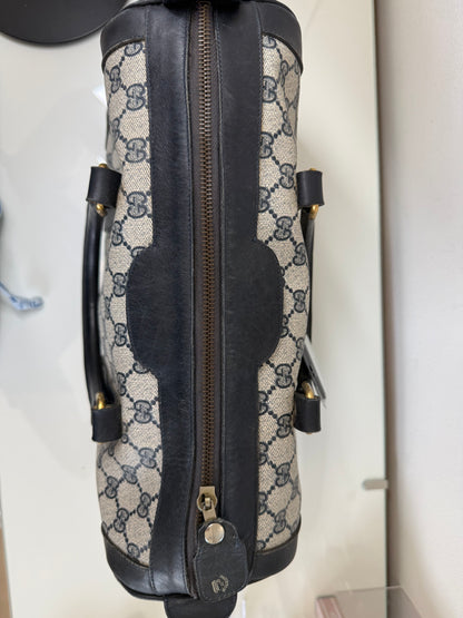 Gucci Vintage GG Navy Supreme Boston Bag