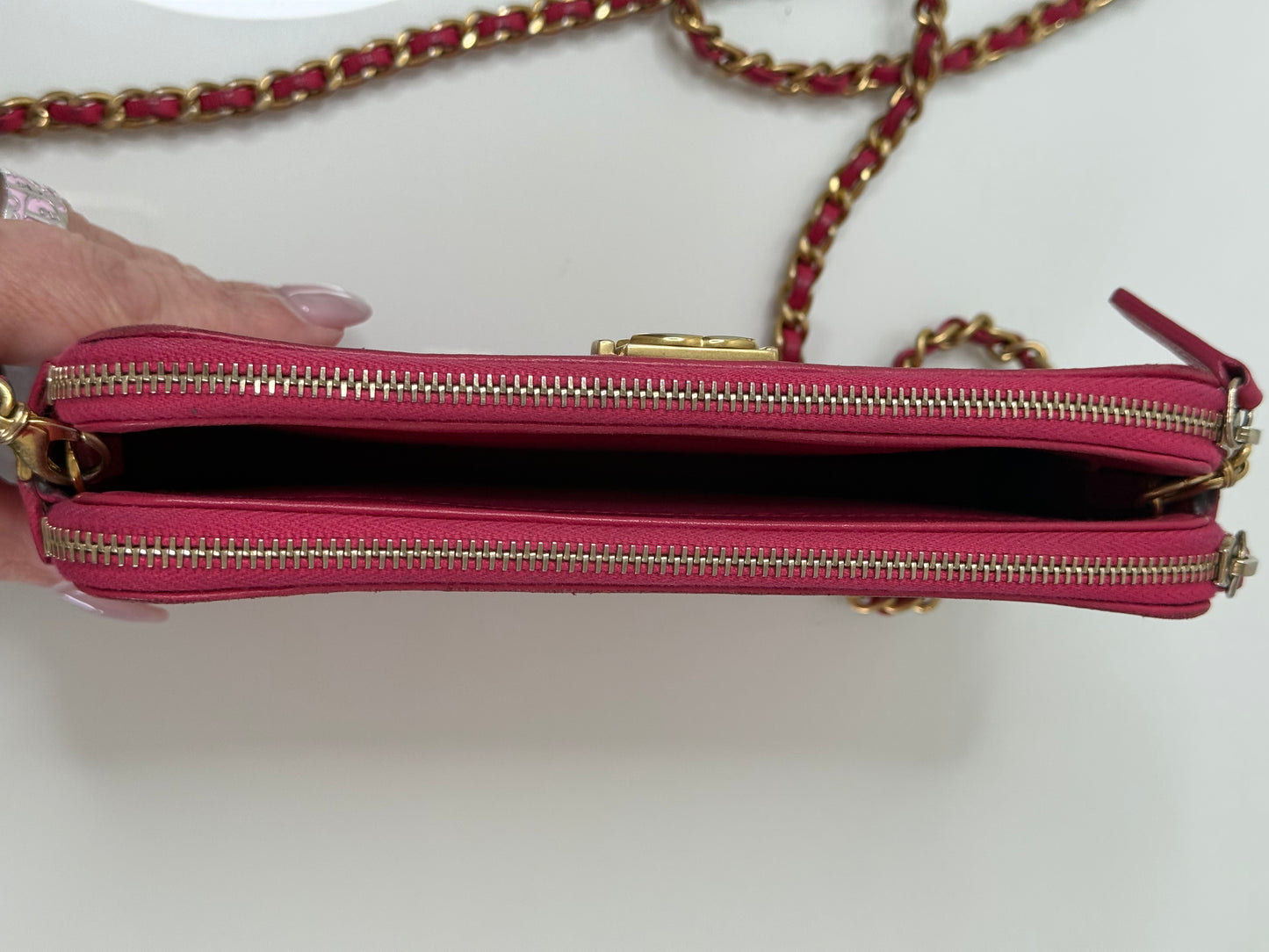 Chanel Fuchsia Pink Quilted Boy WOC