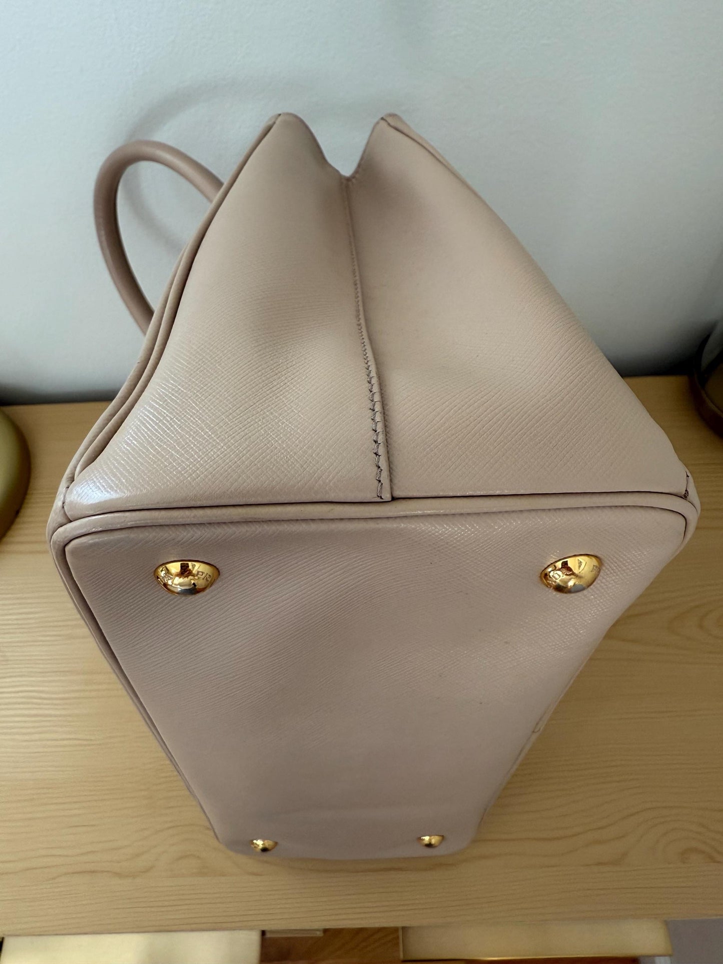 Prada Galleria Cameo Beige Saffiano Leather Bag