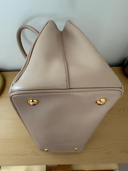 Prada Galleria Cameo Beige Saffiano Leather Bag