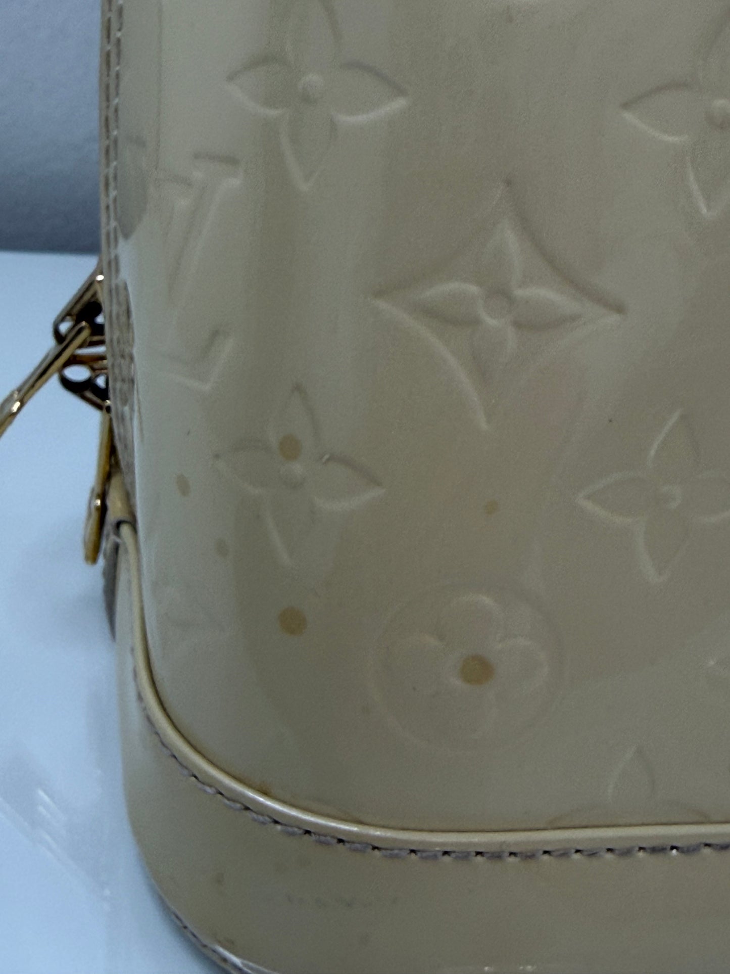 Louis Vuitton Light Yellow Vernis Alma PM