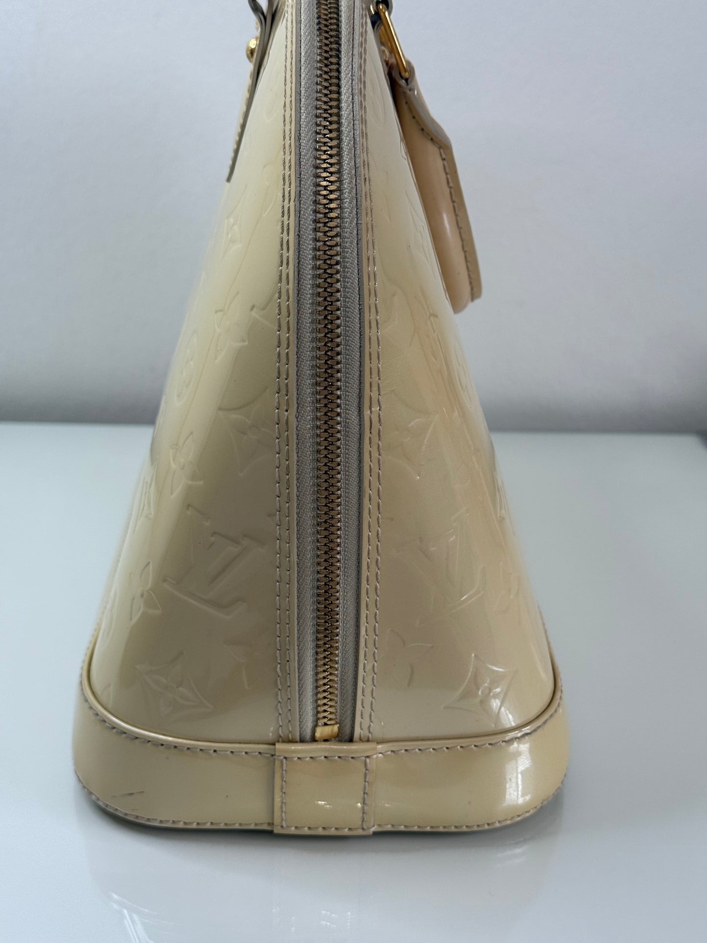 Louis Vuitton Light Yellow Vernis Alma PM