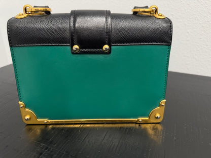 Prada Cahier Green Saffiano Leather