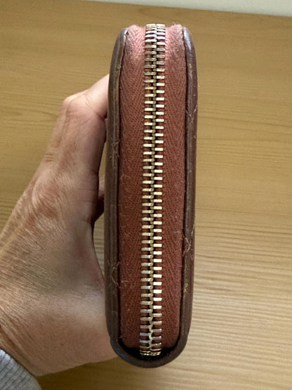 Chanel Quilt Stitch Brown Matelassé Zip-Around