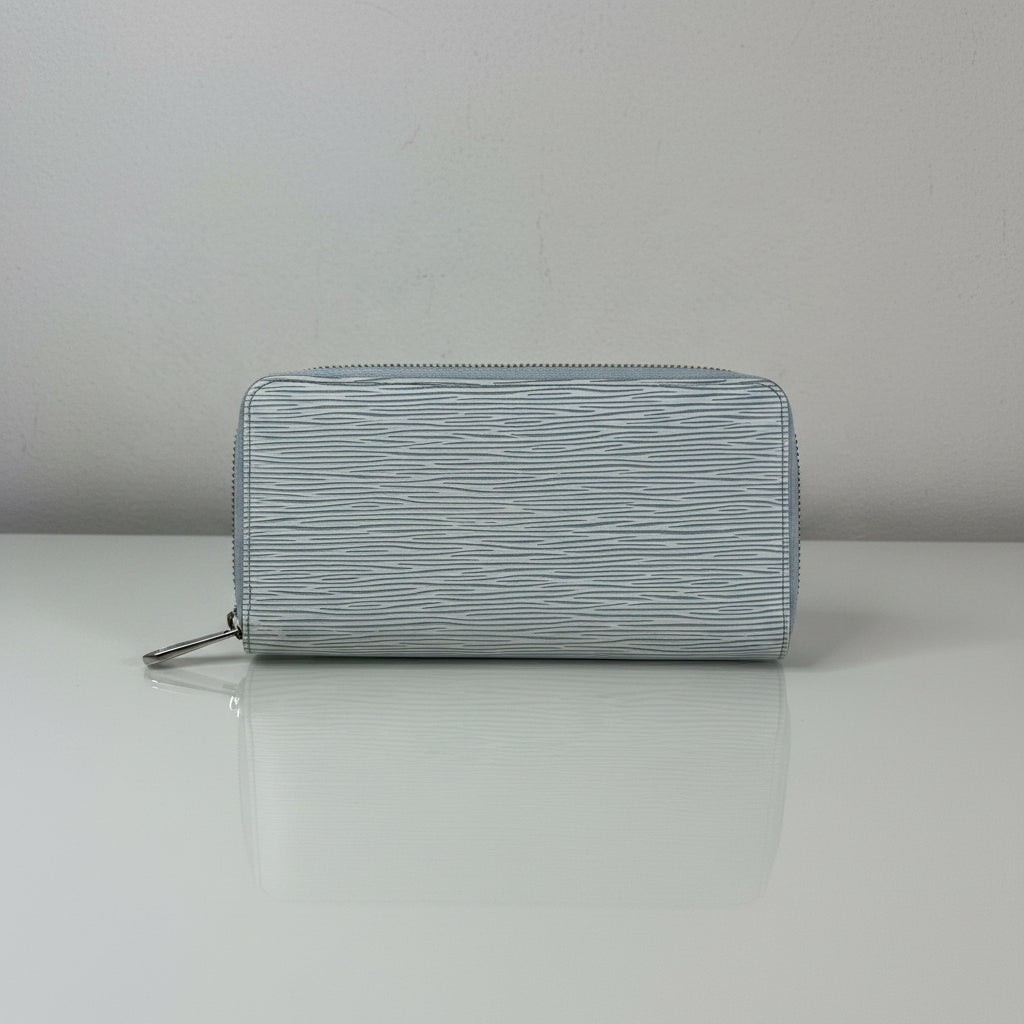 Louis Vuitton Light Blue Epi Zippy Wallet
