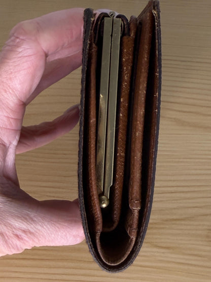 100% Authentic Louis Vuitton Monogram Kiss Lock Wallet Portefeuille Viennois