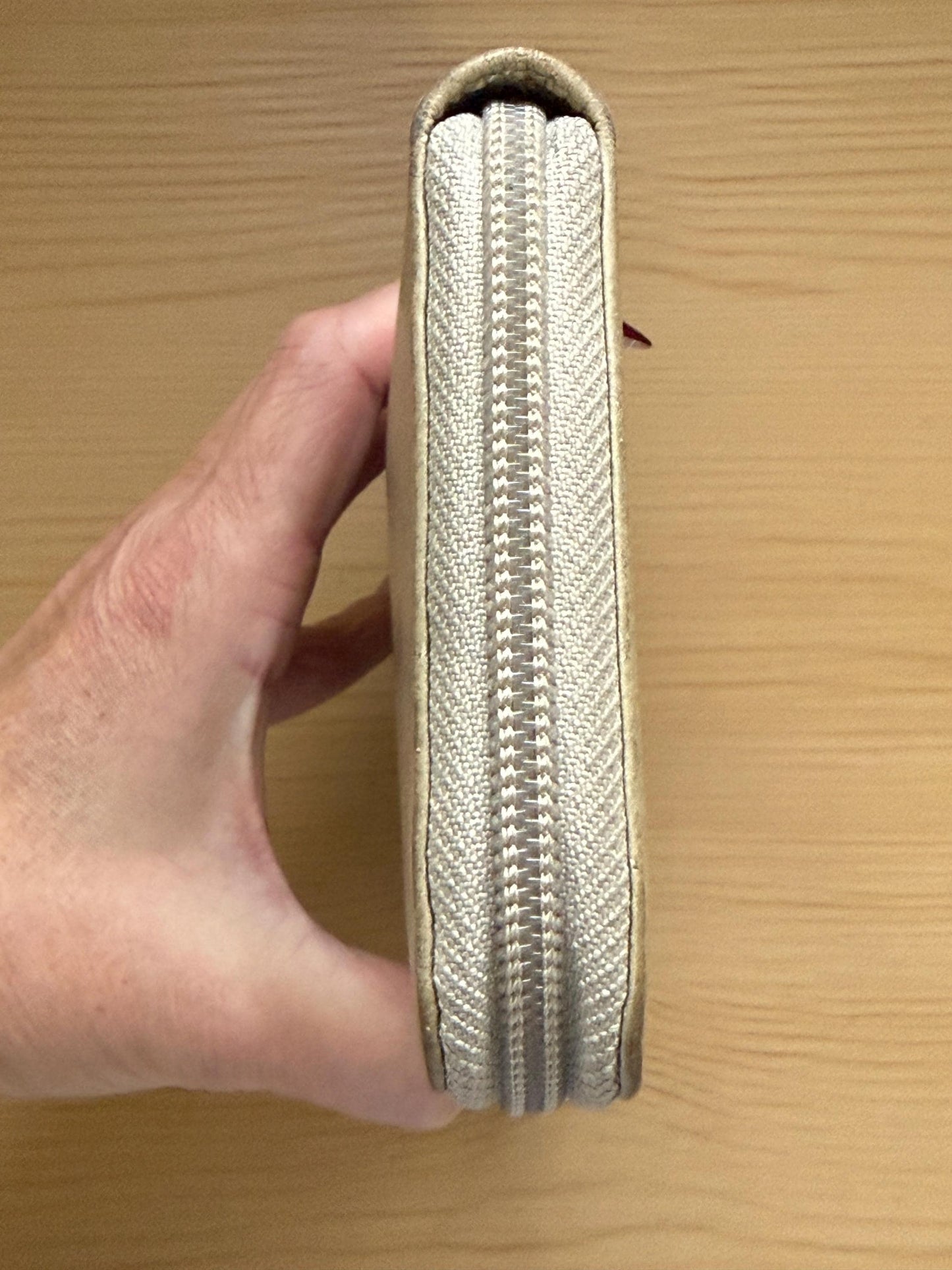 AUTHENTIC Chanel Metallic Lambskin Zippy Wallet