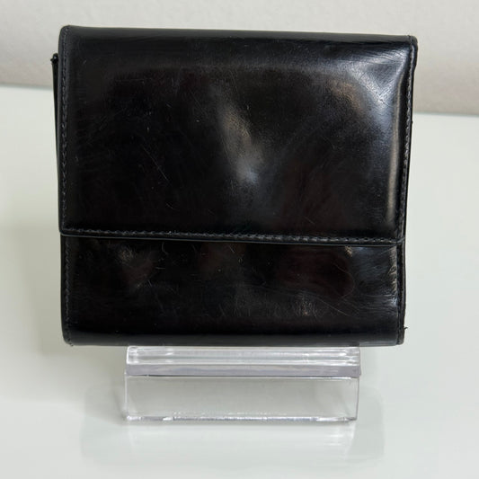 Chanel Black Patent Leather Compact Wallet