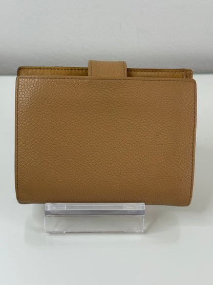 Chanel Beige CC Compact Caviar Leather Wallet