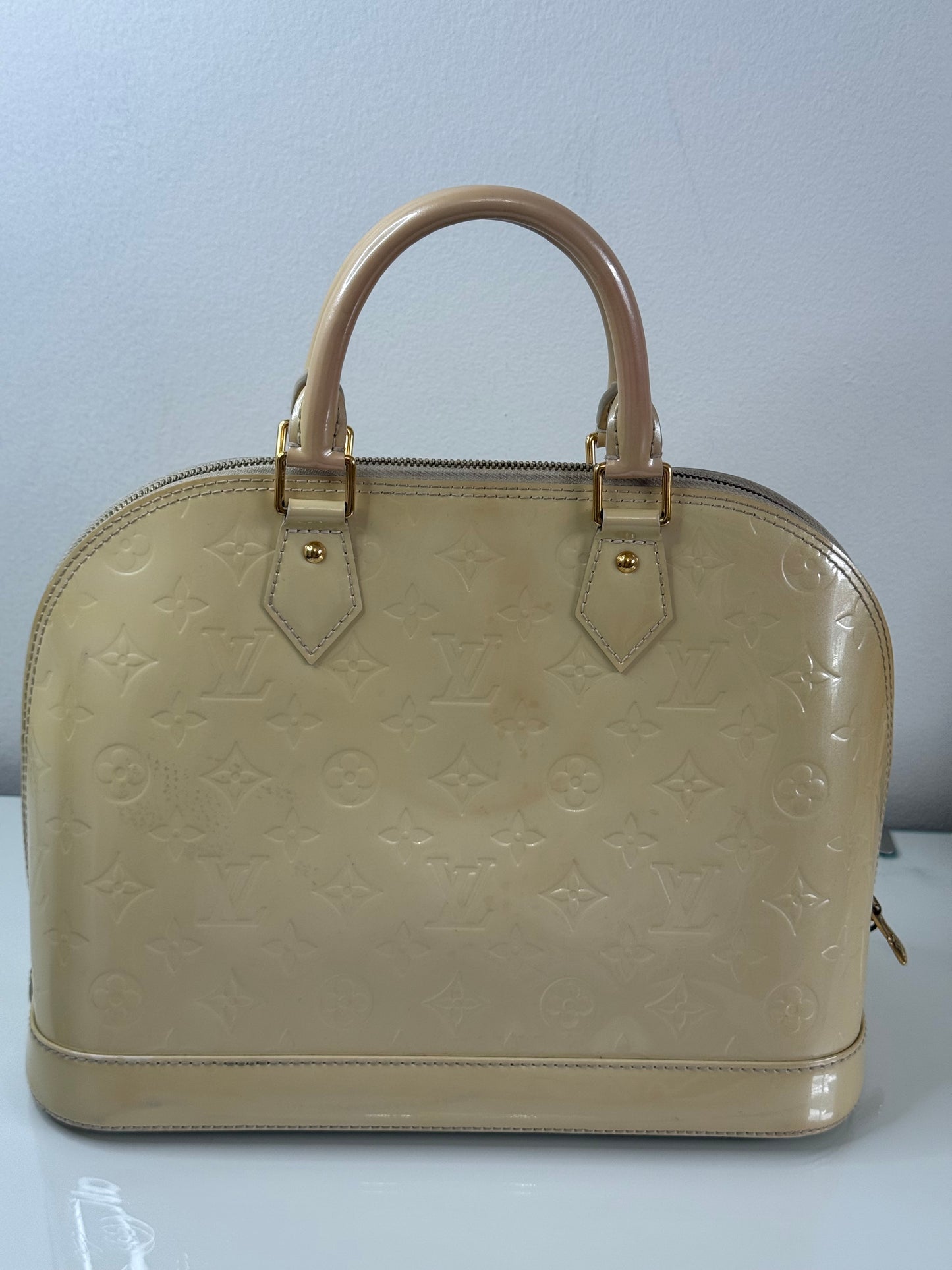 Louis Vuitton Light Yellow Vernis Alma PM
