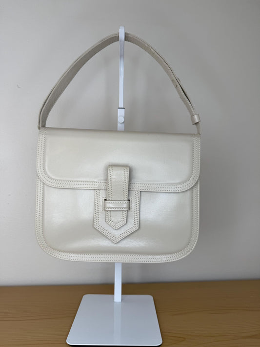 AUTHENTIC Vintage YSL 2 Way Cream Shoulder Bag