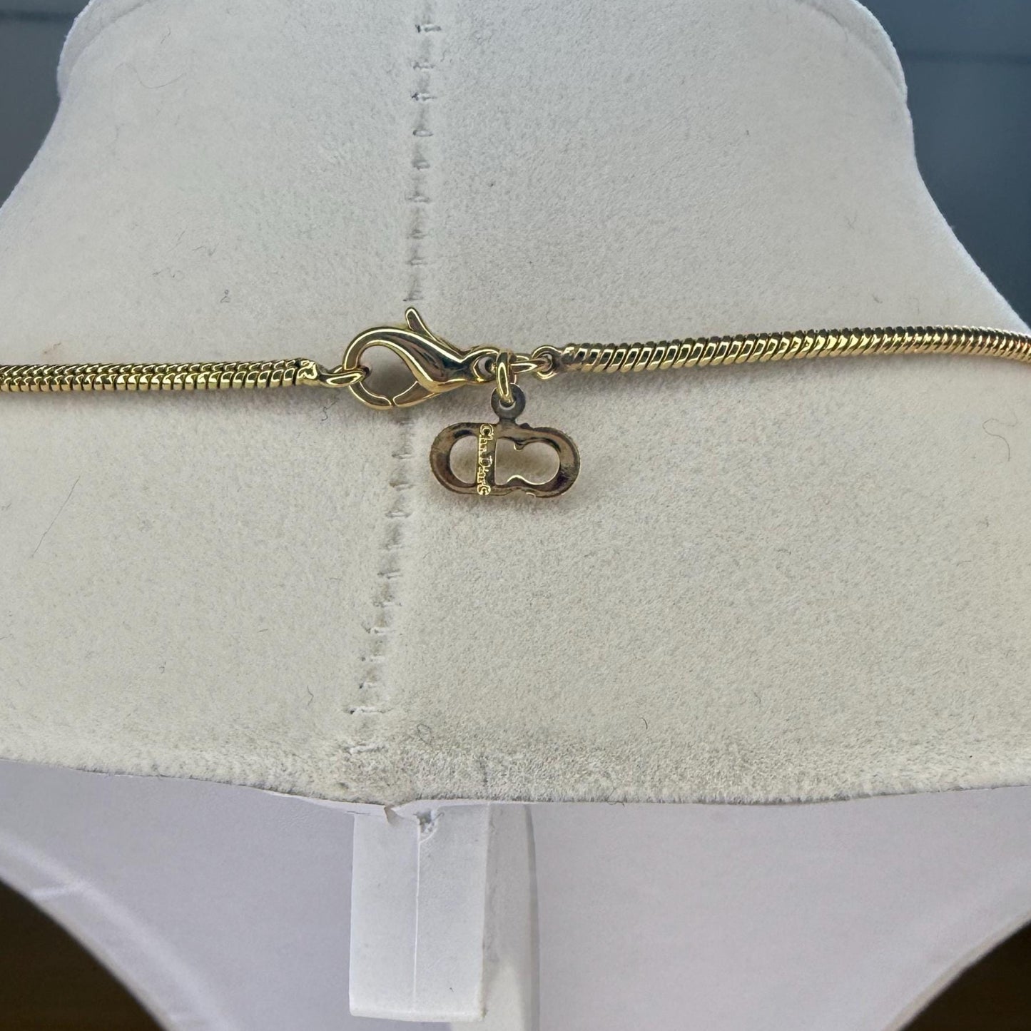 Christian Dior “Dior” Charm Circle Necklace