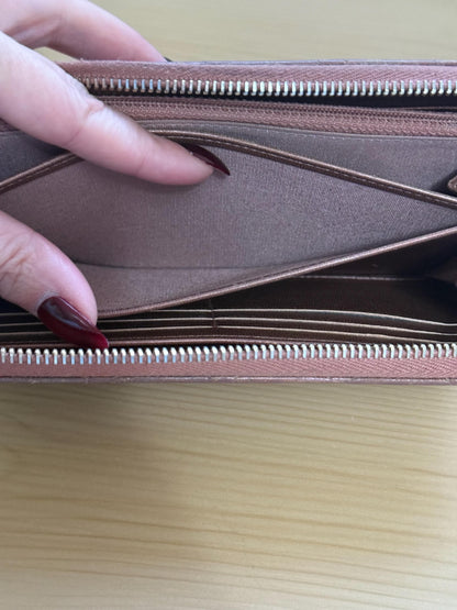 Chanel Quilt Stitch Brown Matelassé Zip-Around