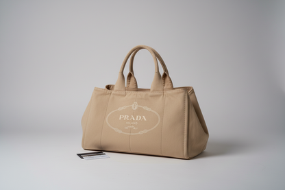 Prada Canapa Large Corda Beige Denim