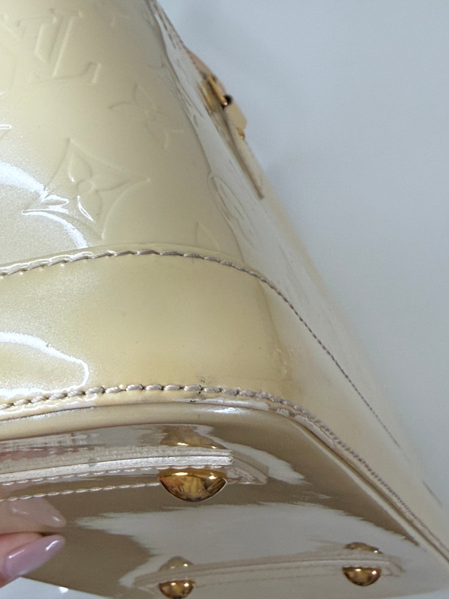 Louis Vuitton Light Yellow Vernis Alma PM