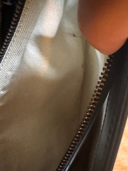 Gucci Black Smooth Leather GG Marmont Heart Shoulder Bag