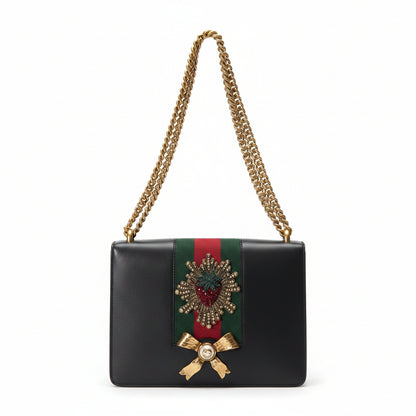 Gucci Peony Medium Strawberry Chain Shoulder Bag