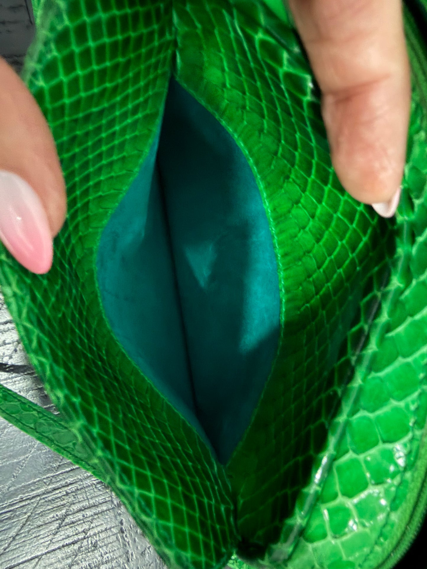 Gucci Vintage Green Snakeskin crossbody